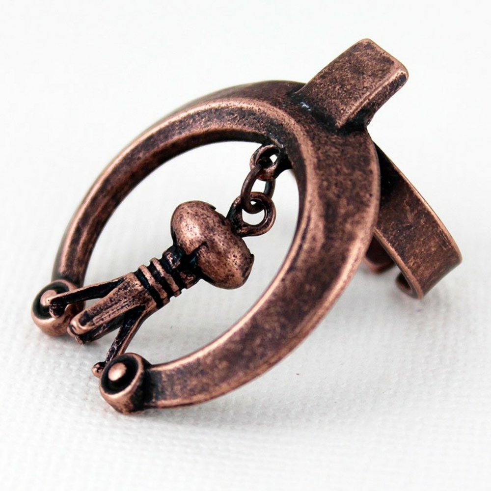 Boho Hippie Naja Squash Blossom charm native vtg inspired ring - Picture 2 of 8